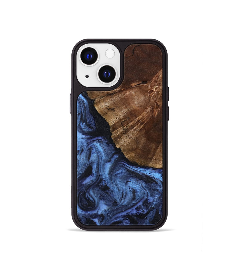 iPhone 13 mini Wood Phone Case - Jace (Blue, 801367)