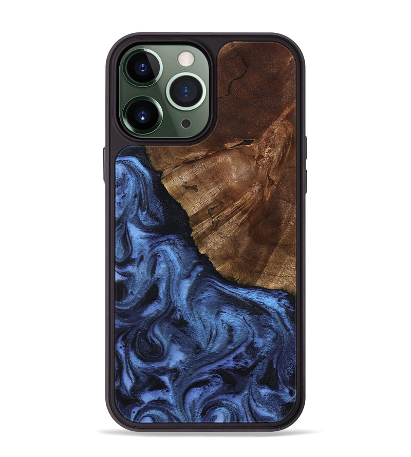 iPhone 13 Pro Max Wood Phone Case - Jace (Blue, 801367)