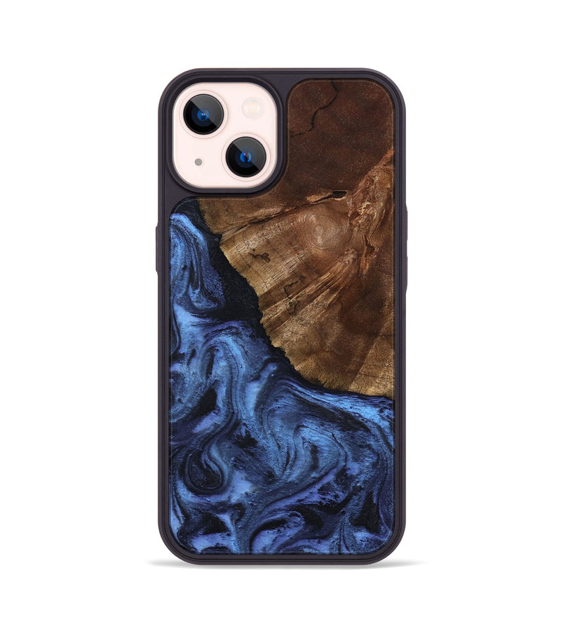 iPhone 14 Wood Phone Case - Jace (Blue, 801367)