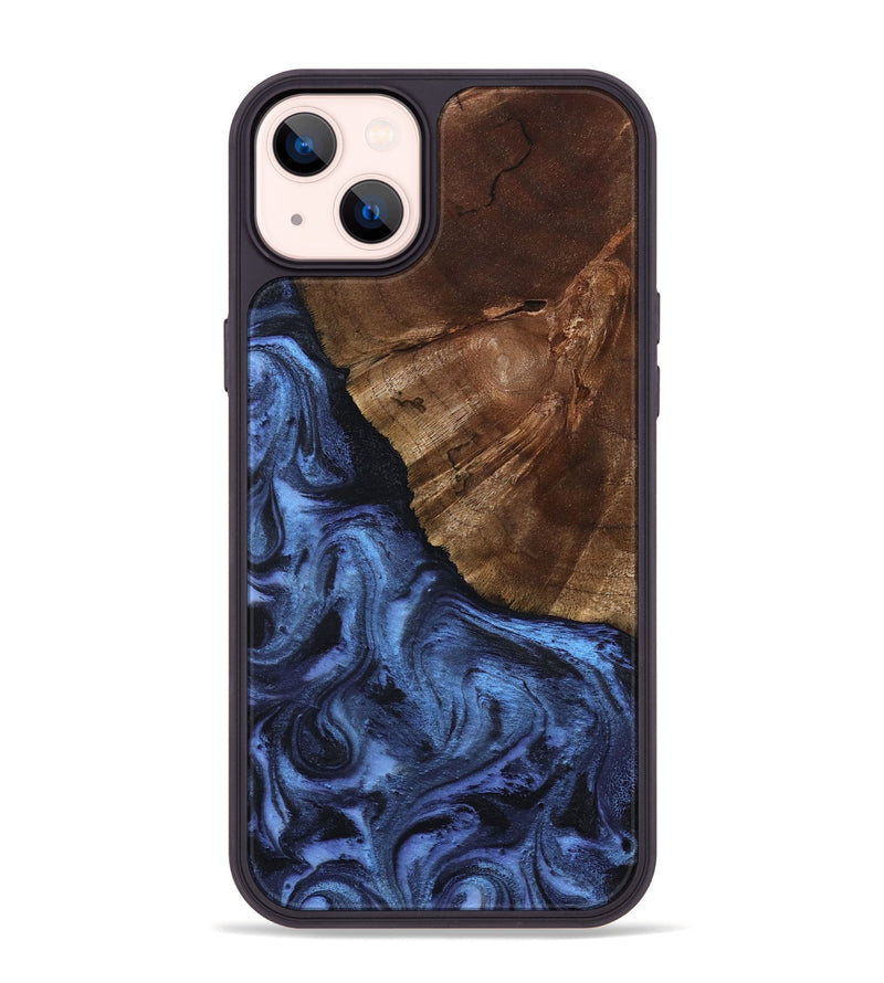 iPhone 14 Plus Wood Phone Case - Jace (Blue, 801367)