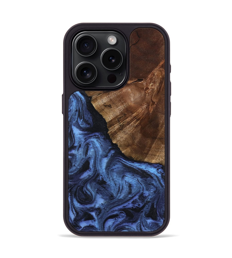 iPhone 15 Pro Wood Phone Case - Jace (Blue, 801367)