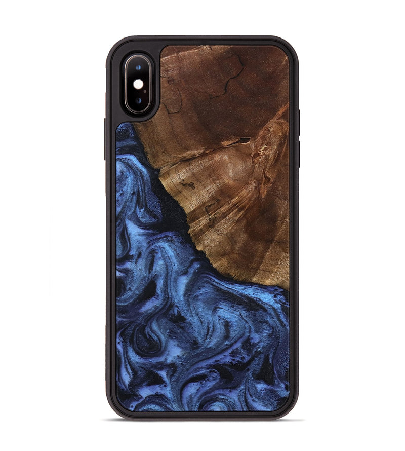 iPhone Xs Max Wood Phone Case - Jace (Blue, 801367)