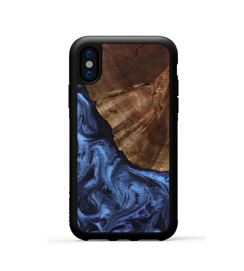 iPhone Xs Wood Phone Case - Jace (Blue, 801367)
