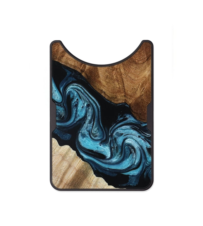 Alloy Wood Wallet - Sara (Blue, 801368)