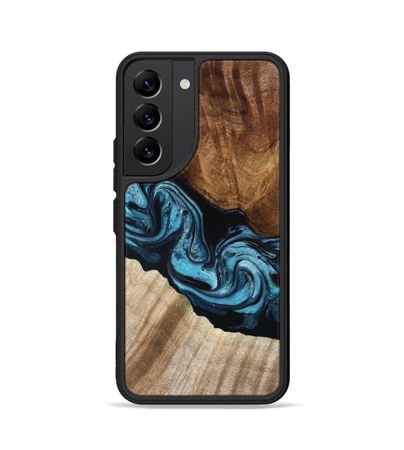 Galaxy S22 Wood Phone Case - Sara (Blue, 801368)