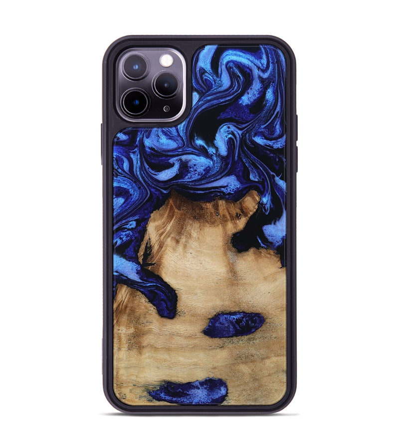 iPhone 11 Pro Max Wood Phone Case - Ari (Blue, 801369)