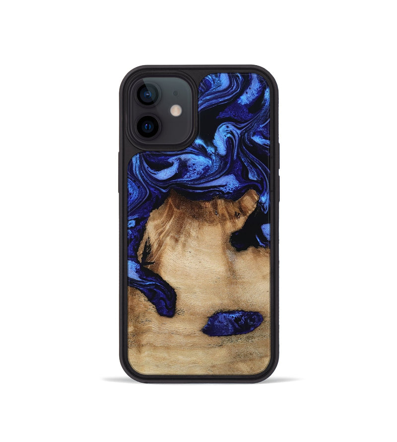 iPhone 12 mini Wood Phone Case - Ari (Blue, 801369)