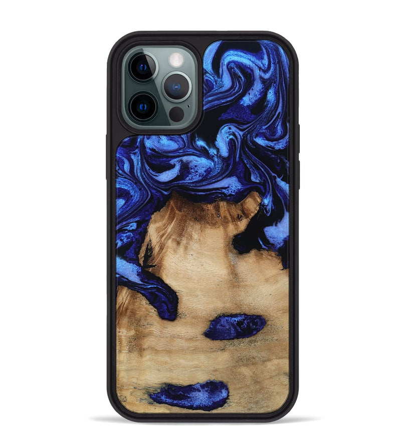 iPhone 12 Pro Max Wood Phone Case - Ari (Blue, 801369)
