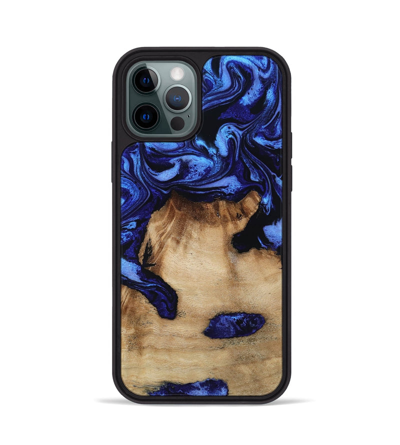 iPhone 12 Pro Wood Phone Case - Ari (Blue, 801369)