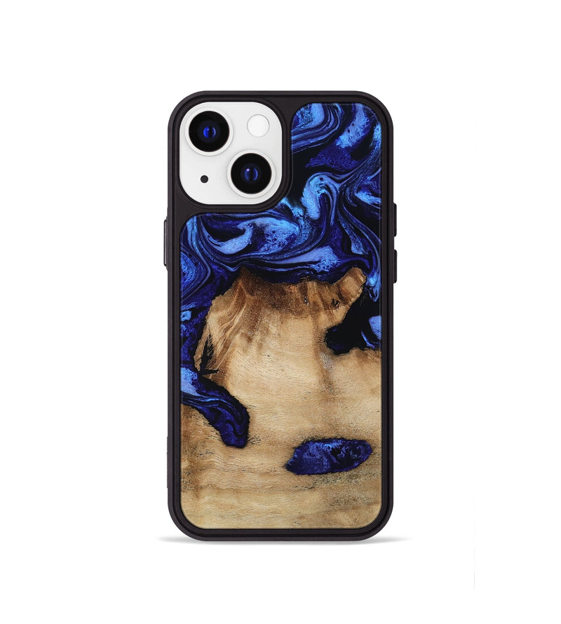 iPhone 13 mini Wood Phone Case - Ari (Blue, 801369)