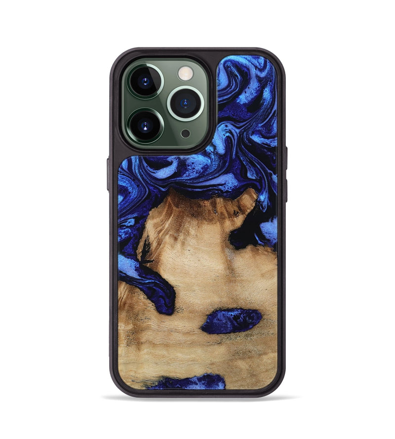 iPhone 13 Pro Wood Phone Case - Ari (Blue, 801369)