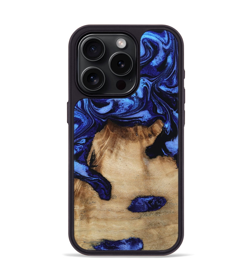 iPhone 15 Pro Wood Phone Case - Ari (Blue, 801369)
