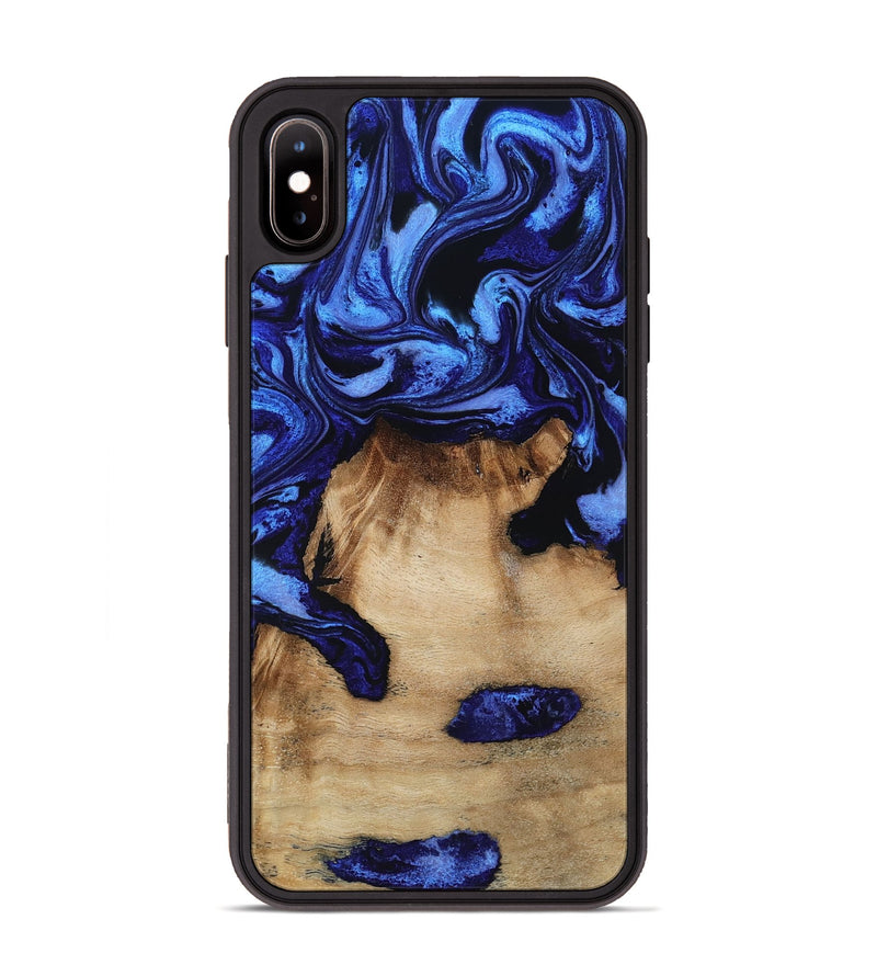 iPhone Xs Max Wood Phone Case - Ari (Blue, 801369)