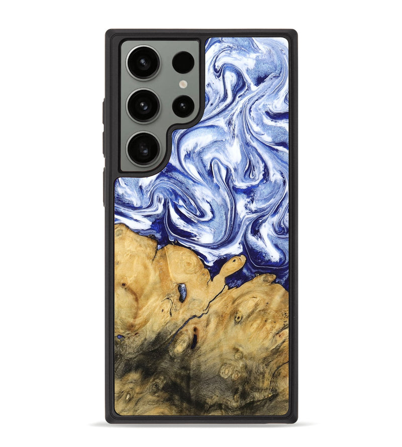 Galaxy S23 Ultra Wood Phone Case - Berta (Blue, 801370)