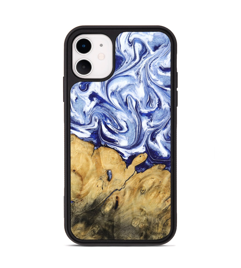 iPhone 11 Wood Phone Case - Berta (Blue, 801370)