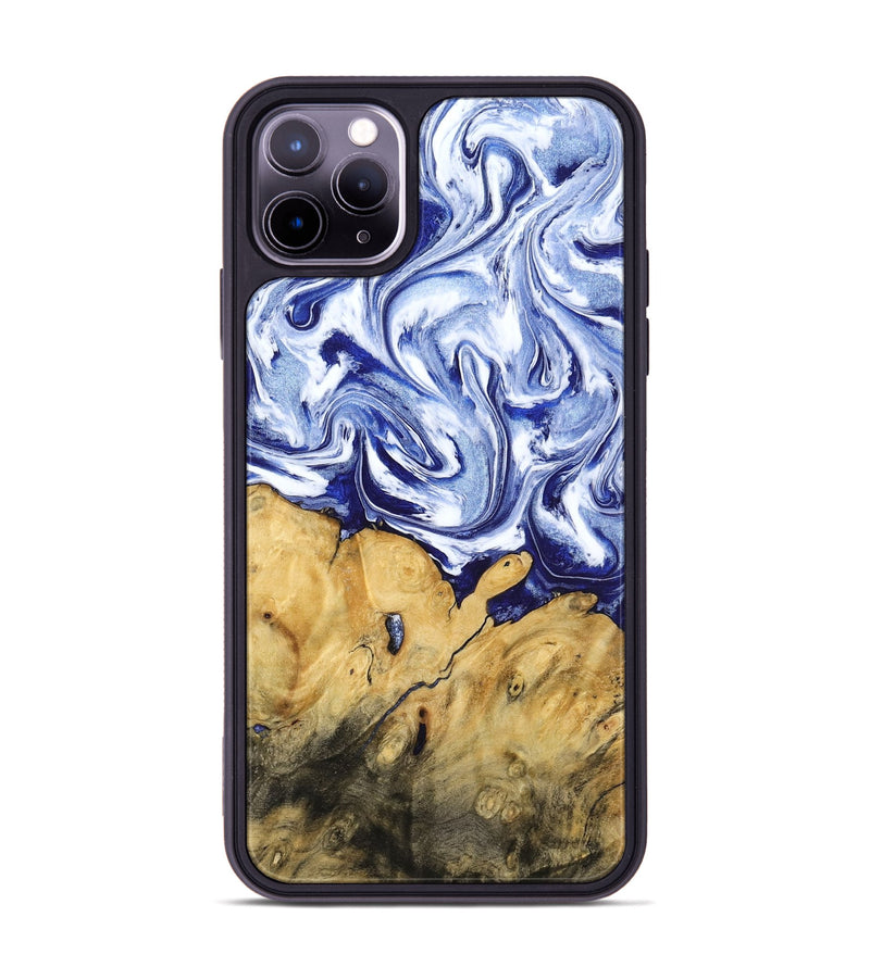 iPhone 11 Pro Max Wood Phone Case - Berta (Blue, 801370)