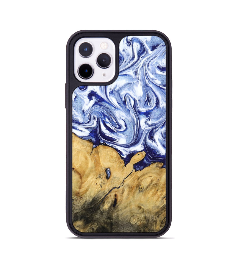 iPhone 11 Pro Wood Phone Case - Berta (Blue, 801370)
