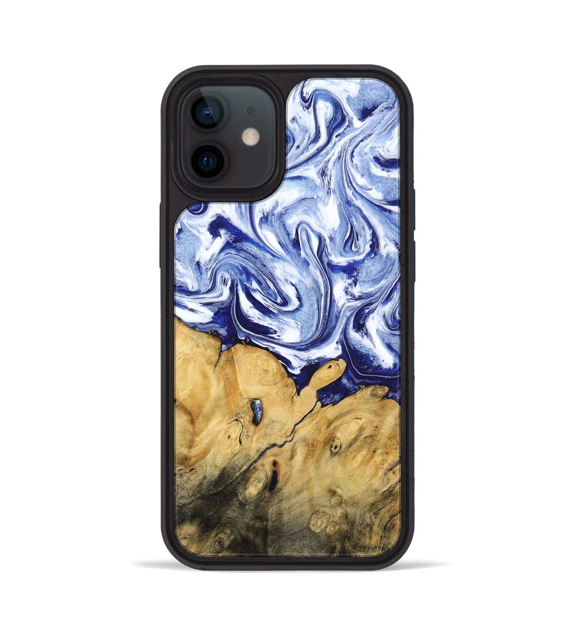 iPhone 12 Wood Phone Case - Berta (Blue, 801370)