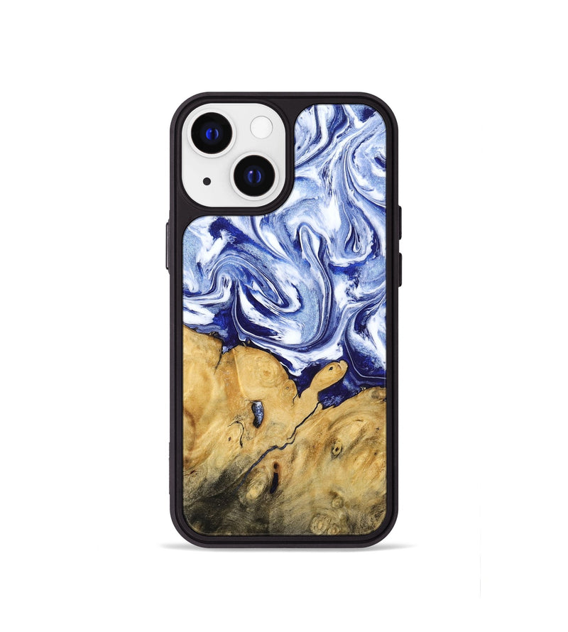 iPhone 13 mini Wood Phone Case - Berta (Blue, 801370)