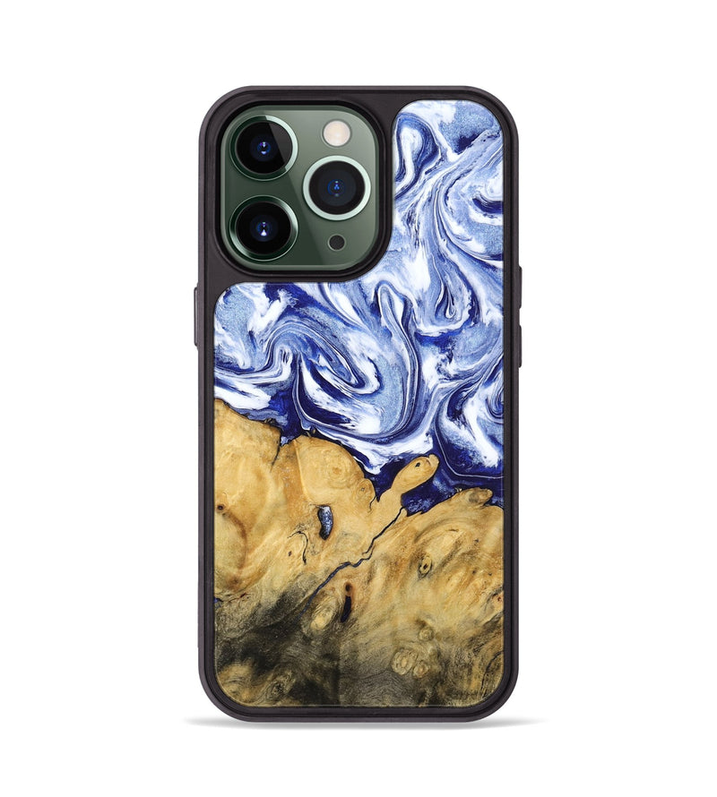 iPhone 13 Pro Wood Phone Case - Berta (Blue, 801370)