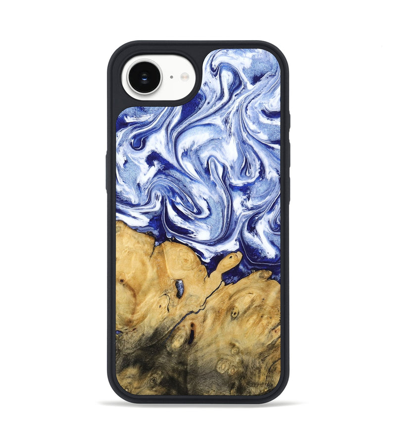iPhone 16e Wood Phone Case - Berta (Blue, 801370)