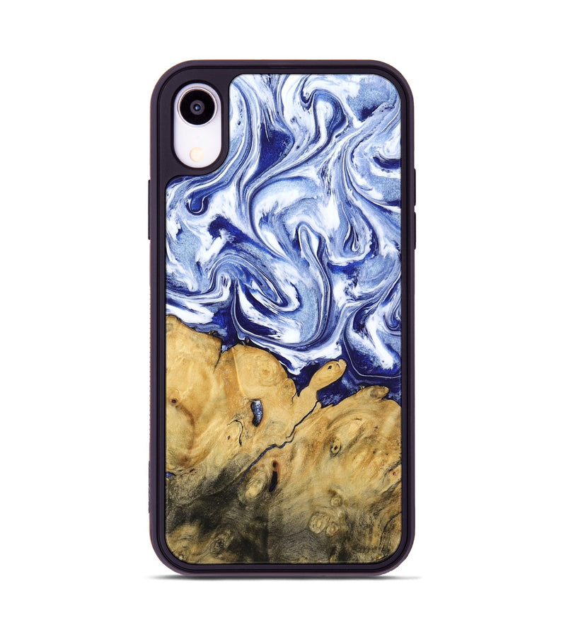 iPhone Xr Wood Phone Case - Berta (Blue, 801370)