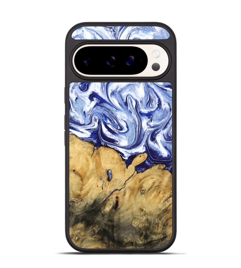 Pixel 9 Pro Wood Phone Case - Berta (Blue, 801370)