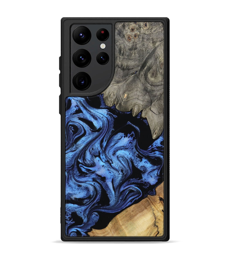 Galaxy S22 Ultra Wood Phone Case - Krish (Blue, 801372)