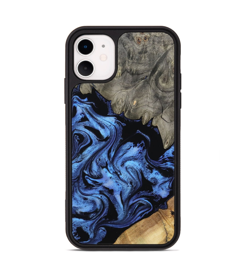 iPhone 11 Wood Phone Case - Krish (Blue, 801372)