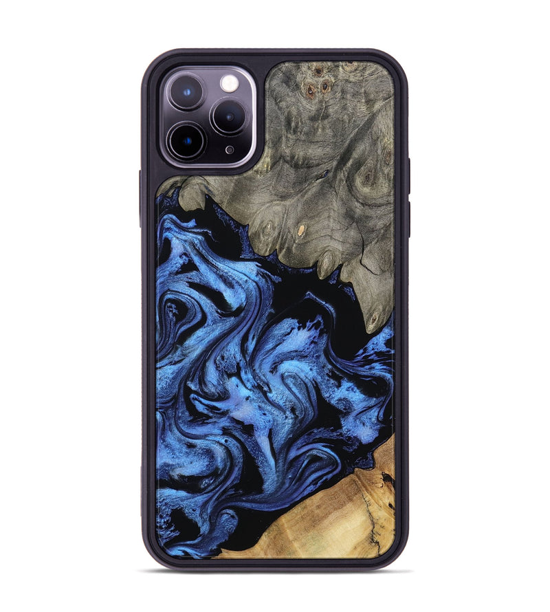 iPhone 11 Pro Max Wood Phone Case - Krish (Blue, 801372)