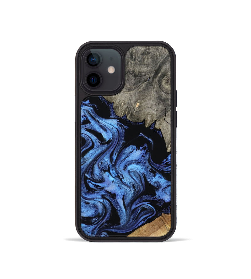 iPhone 12 mini Wood Phone Case - Krish (Blue, 801372)
