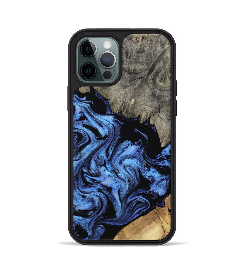 iPhone 12 Pro Wood Phone Case - Krish (Blue, 801372)