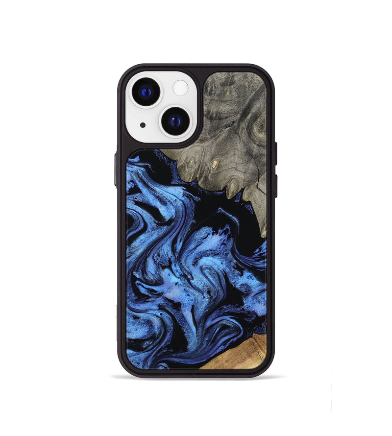 iPhone 13 mini Wood Phone Case - Krish (Blue, 801372)