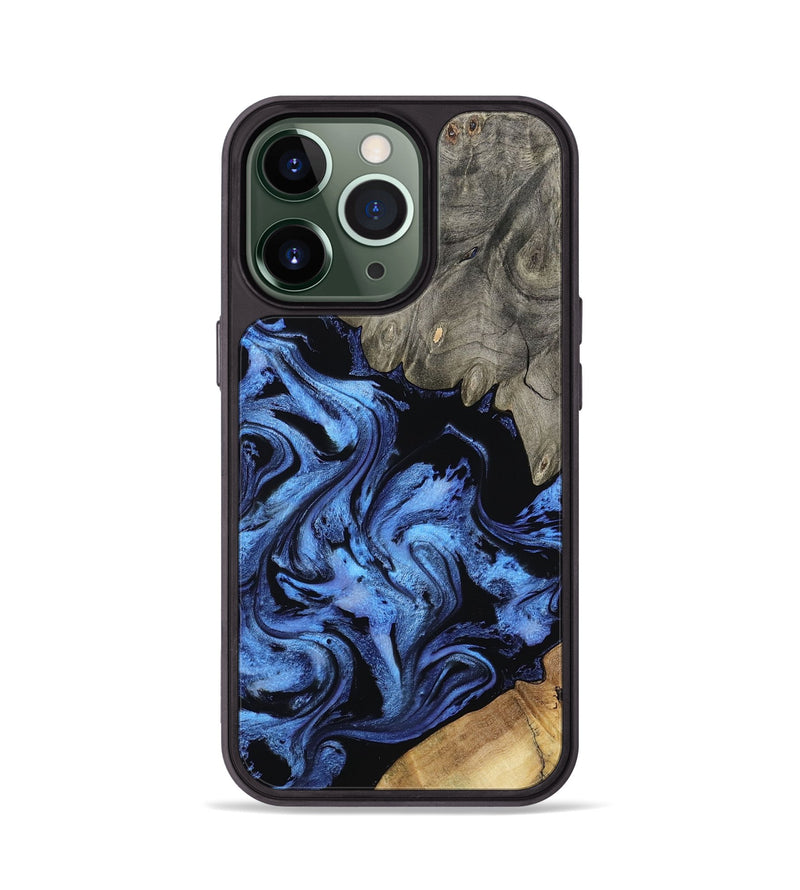 iPhone 13 Pro Wood Phone Case - Krish (Blue, 801372)