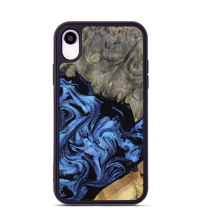 iPhone Xr Wood Phone Case - Krish (Blue, 801372)