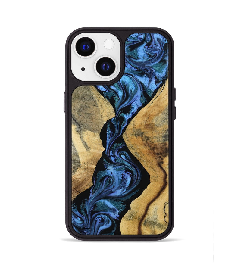 iPhone 13 Wood Phone Case - Arturo (Blue, 801373)
