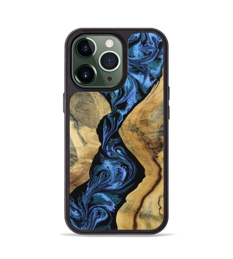iPhone 13 Pro Wood Phone Case - Arturo (Blue, 801373)
