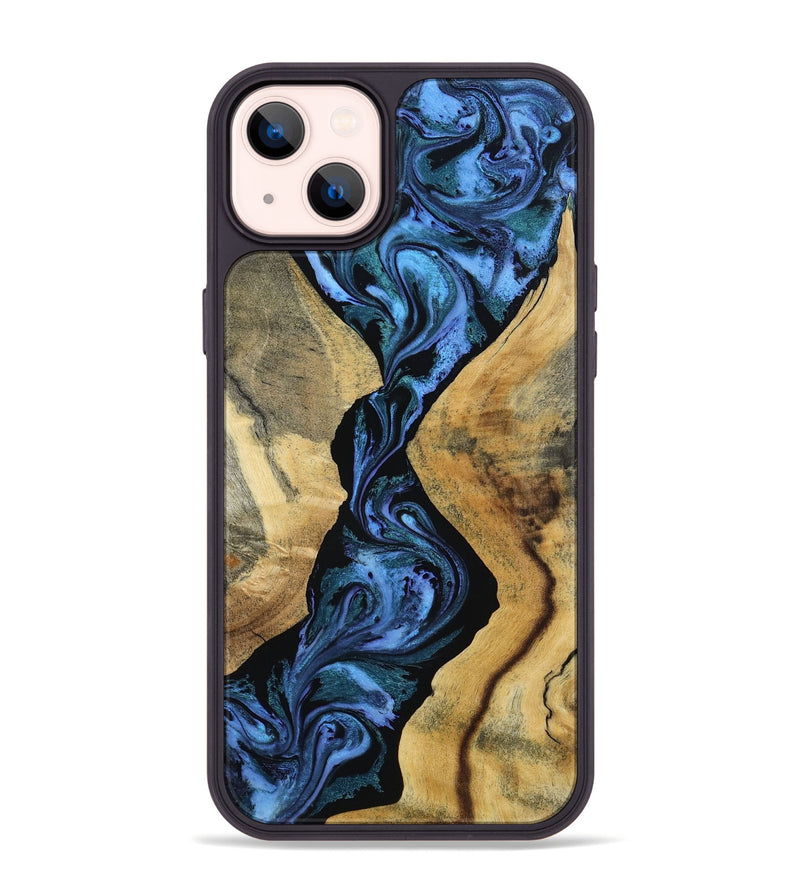 iPhone 14 Plus Wood Phone Case - Arturo (Blue, 801373)