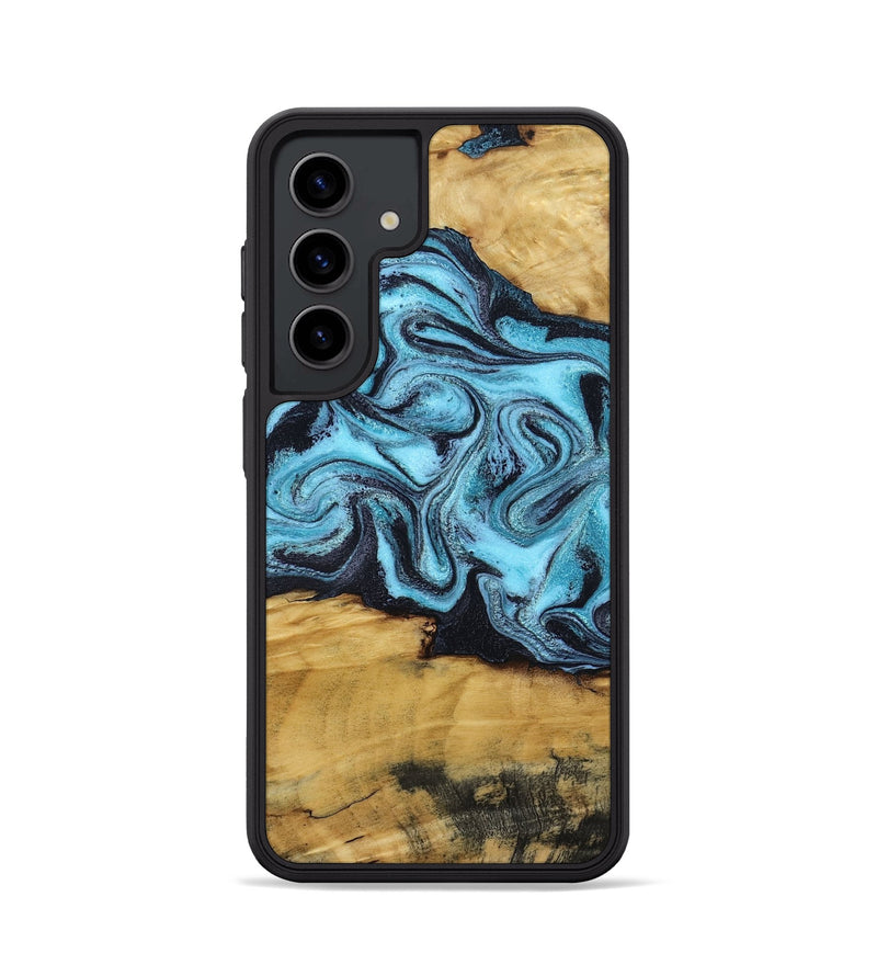 Galaxy S24 Wood Phone Case - Deonte (Blue, 801375)