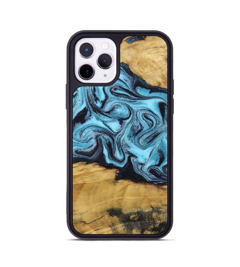 iPhone 11 Pro Wood Phone Case - Deonte (Blue, 801375)