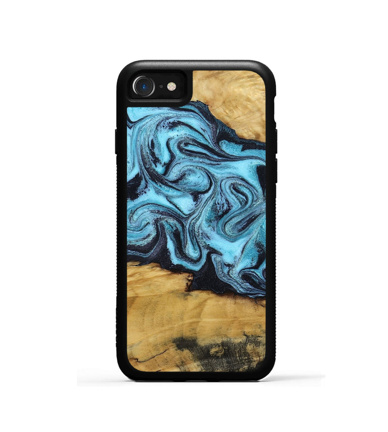 iPhone SE Wood Phone Case - Deonte (Blue, 801375)