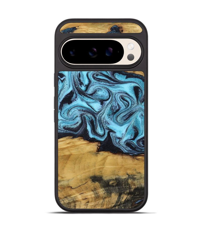 Pixel 10 Wood Phone Case - Deonte (Blue, 801375)