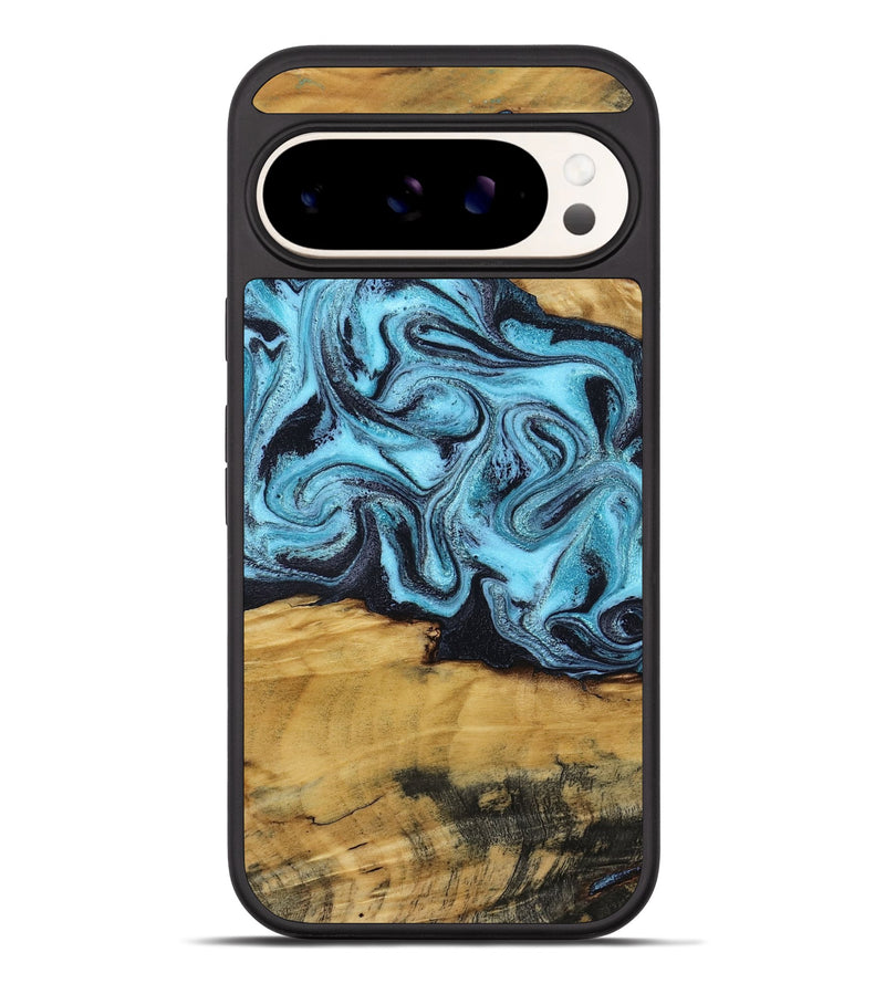 Pixel 10 Pro XL Wood Phone Case - Deonte (Blue, 801375)