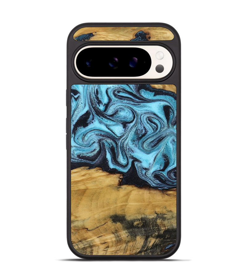Pixel 9 Wood Phone Case - Deonte (Blue, 801375)