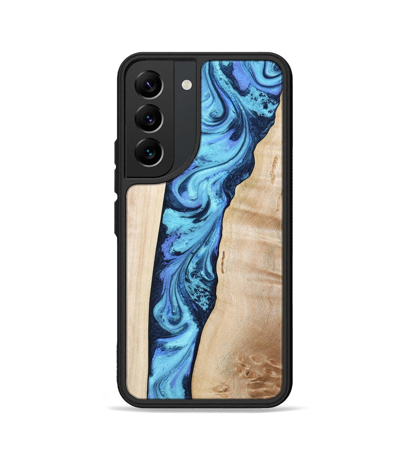 Galaxy S22 Wood Phone Case - Kristie (Blue, 801376)