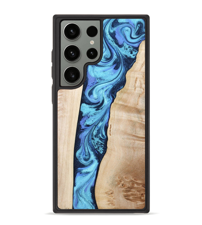 Galaxy S23 Ultra Wood Phone Case - Kristie (Blue, 801376)