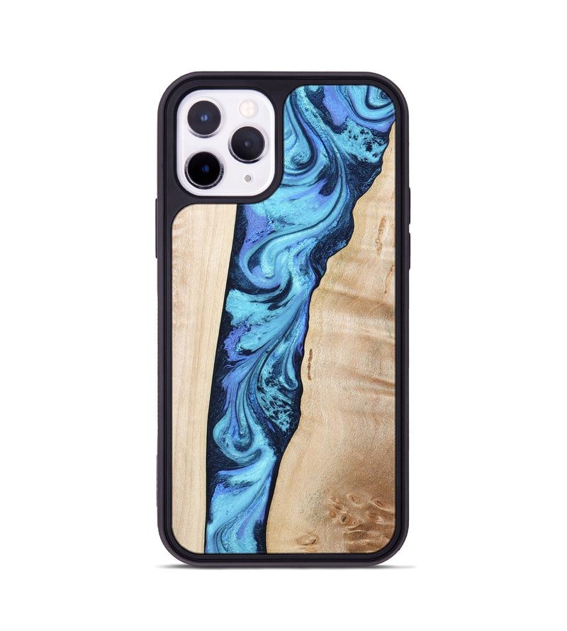 iPhone 11 Pro Wood Phone Case - Kristie (Blue, 801376)