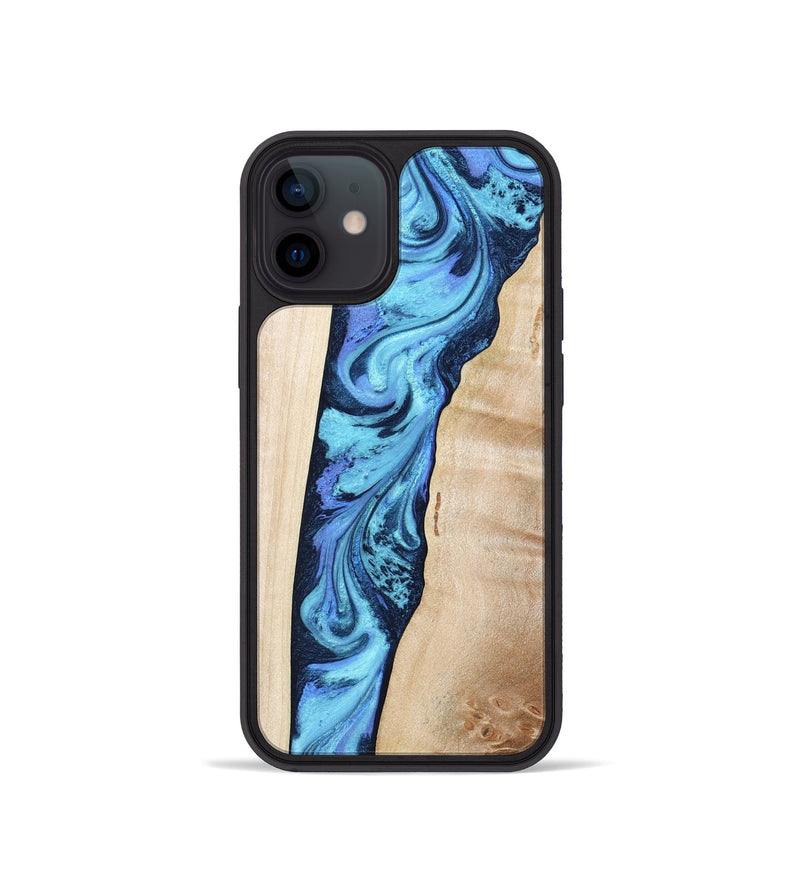 iPhone 12 mini Wood Phone Case - Kristie (Blue, 801376)