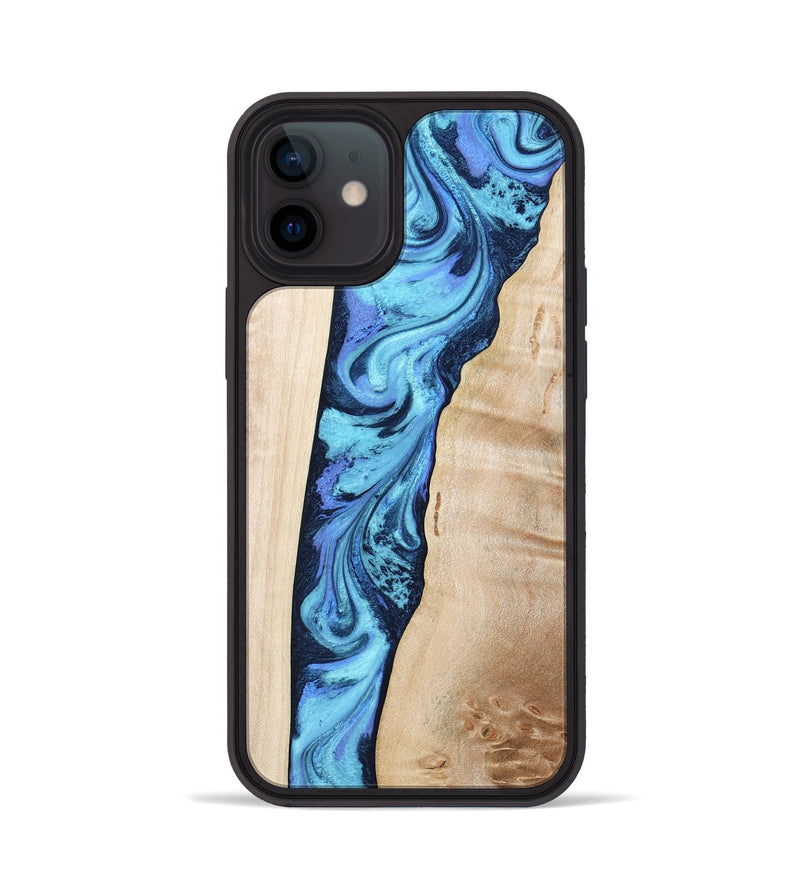 iPhone 12 Wood Phone Case - Kristie (Blue, 801376)