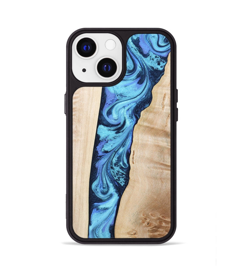 iPhone 13 Wood Phone Case - Kristie (Blue, 801376)